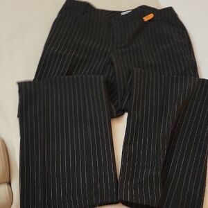 Monroe & Main Black Striped Dress Pants